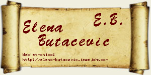 Elena Butačević vizit kartica